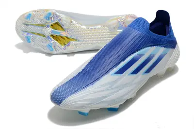 Adidas X Speedflow+ Laceless FG - Blue/Cobalt Wave/Clear Ice