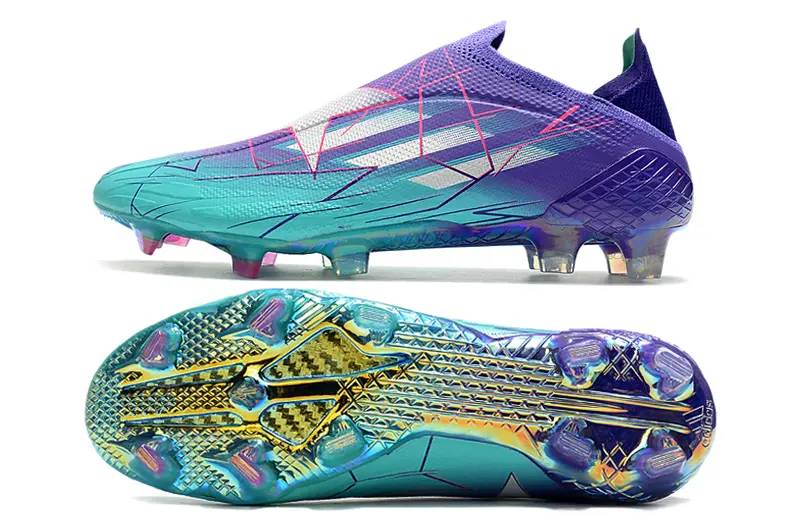 Adidas X Speedflow+ Laceless FG - Aqua/Electric Blue/Fuchsia Purple