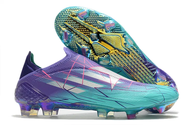 Adidas X Speedflow+ Laceless FG - Aqua/Electric Blue/Fuchsia Purple