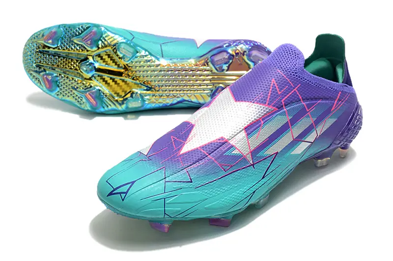 Adidas X Speedflow+ Laceless FG - Aqua/Electric Blue/Fuchsia Purple