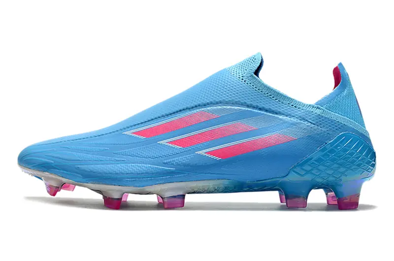 Adidas X Speedflow+ Laceless FG - Blue/Electric Blue/Pink Burst