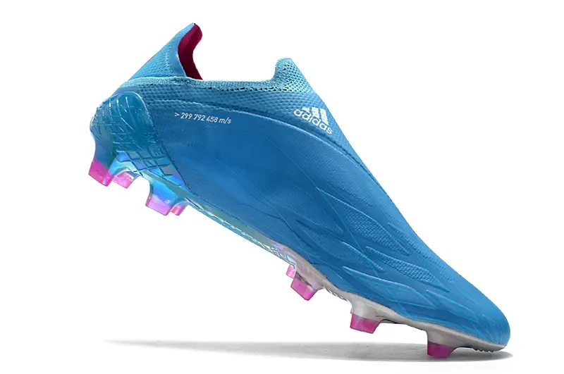 Adidas X Speedflow+ Laceless FG - Blue/Electric Blue/Pink Burst