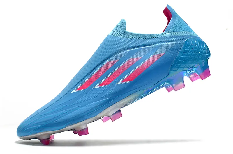 Adidas X Speedflow+ Laceless FG - Blue/Electric Blue/Pink Burst