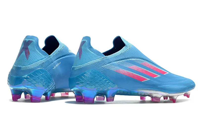 Adidas X Speedflow+ Laceless FG - Blue/Electric Blue/Pink Burst