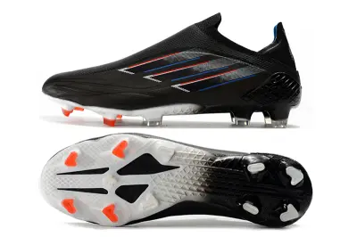 Adidas X Speedflow+ Laceless FG - Black/Vibrant Red/White Contrast