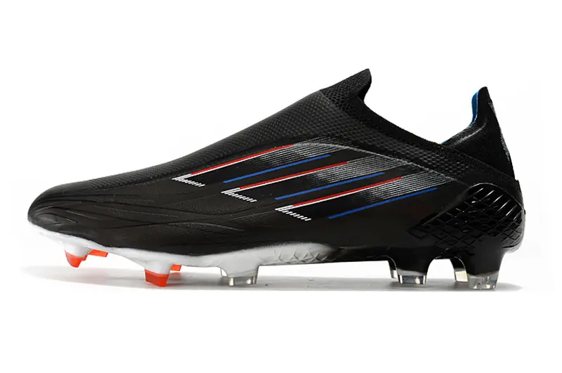 Adidas X Speedflow+ Laceless FG - Black/Vibrant Red/White Contrast