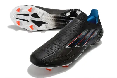 Adidas X Speedflow+ Laceless FG - Black/Vibrant Red/White Contrast