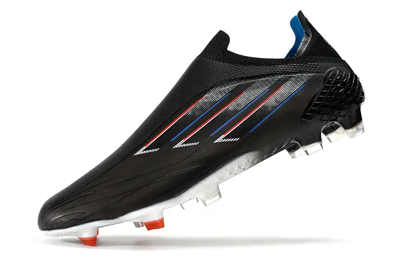 Adidas X Speedflow+ Laceless FG - Black/Vibrant Red/White Contrast