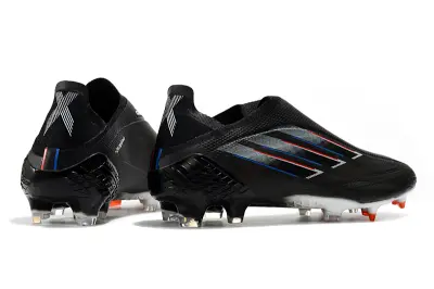 Adidas X Speedflow+ Laceless FG - Black/Vibrant Red/White Contrast
