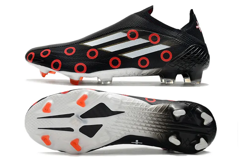 Adidas X Speedflow+ Laceless FG - Black/Fiery Red/Sleek White