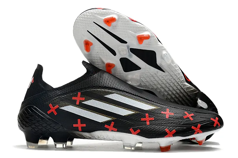Adidas X Speedflow+ Laceless FG - Black/Fiery Red/Sleek White
