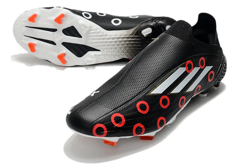 Adidas X Speedflow+ Laceless FG - Black/Fiery Red/Sleek White