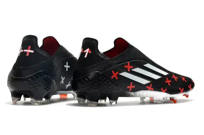 Adidas X Speedflow+ Laceless FG - Black/Fiery Red/Sleek White
