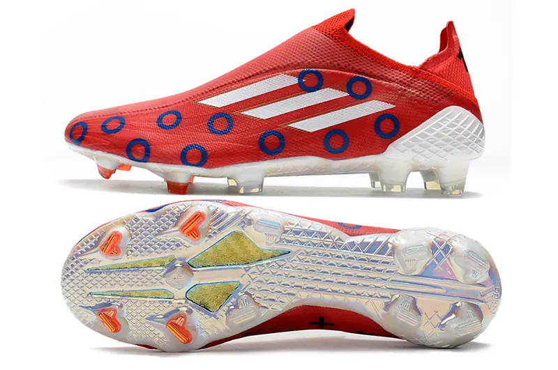 Adidas X Speedflow+ Laceless FG - Red/Ocean Blue/White