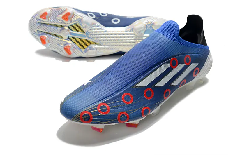 Adidas X Speedflow+ Laceless FG - Navy/Electric Red/White