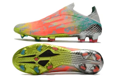 Adidas X Speedflow+ Laceless FG - Orange/Electric Orange/Lime Green