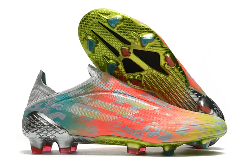 Adidas X Speedflow+ Laceless FG - Orange/Electric Orange/Lime Green