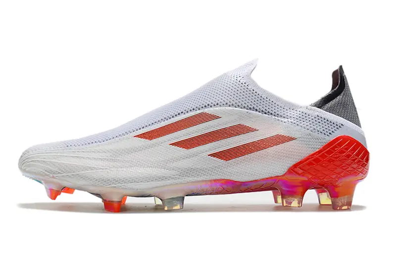 Adidas X Speedflow+ Laceless FG - White/Electric Orange/Steel Gray