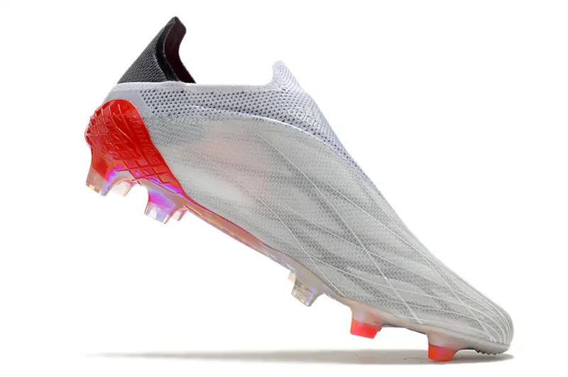 Adidas X Speedflow+ Laceless FG - White/Electric Orange/Steel Gray
