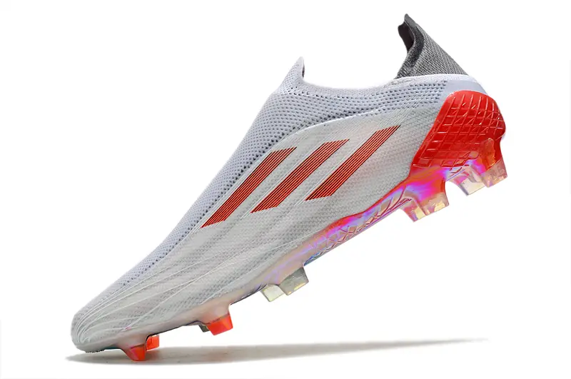 Adidas X Speedflow+ Laceless FG - White/Electric Orange/Steel Gray