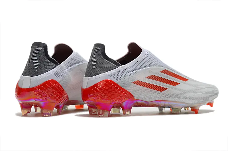 Adidas X Speedflow+ Laceless FG - White/Electric Orange/Steel Gray