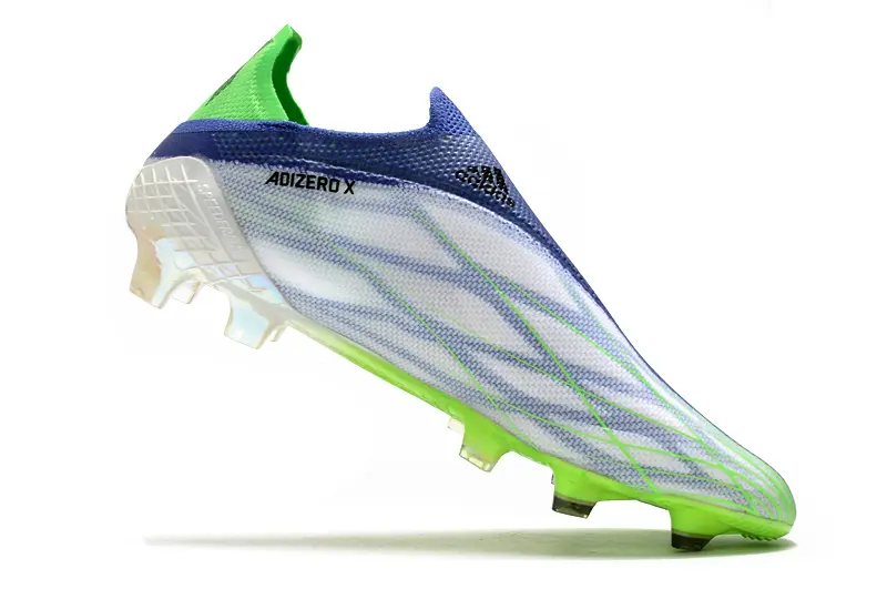 Adidas X Speedflow+ Laceless FG - Blue/Electric Green/Gradient Blue