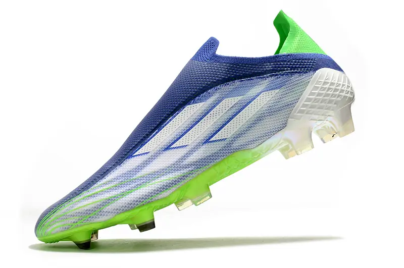 Adidas X Speedflow+ Laceless FG - Blue/Electric Green/Gradient Blue