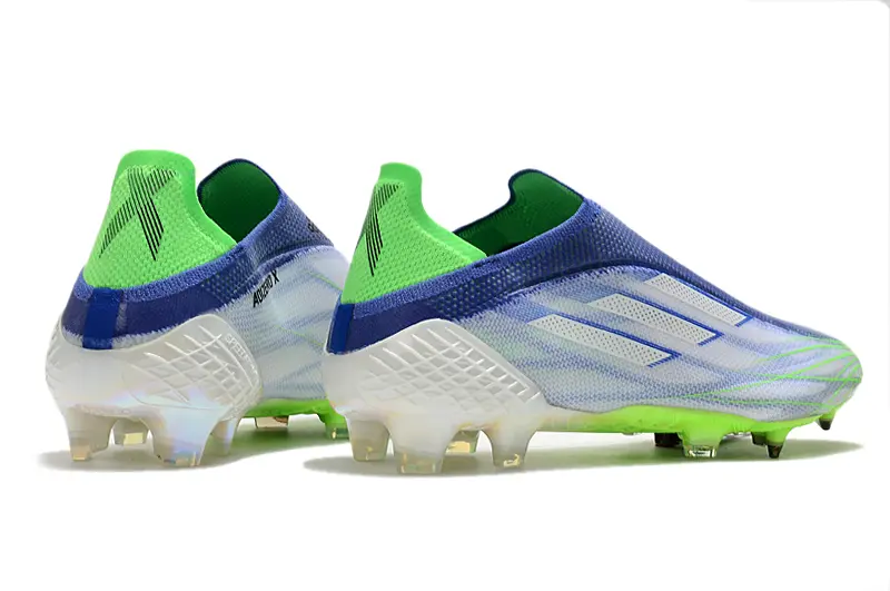 Adidas X Speedflow+ Laceless FG - Blue/Electric Green/Gradient Blue