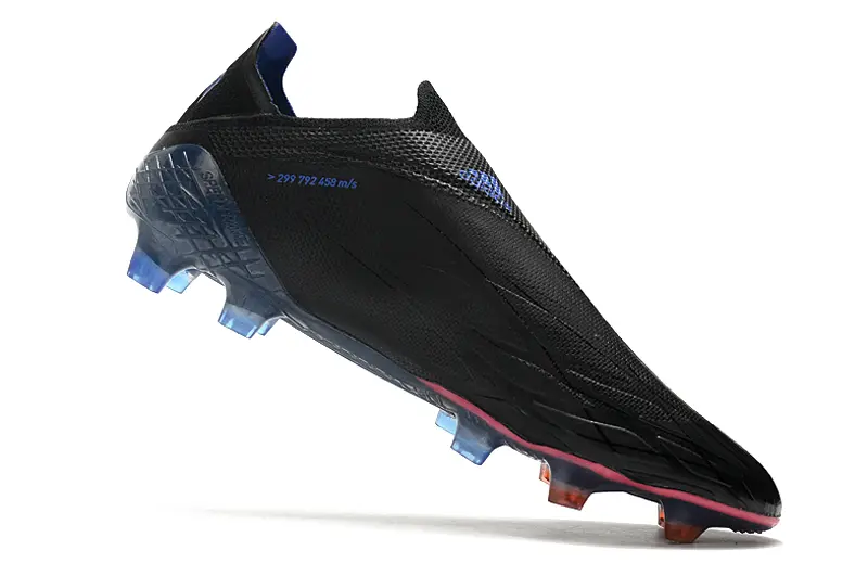 Adidas X Speedflow+ Laceless FG - Black/Midnight Blue/Crimson Red