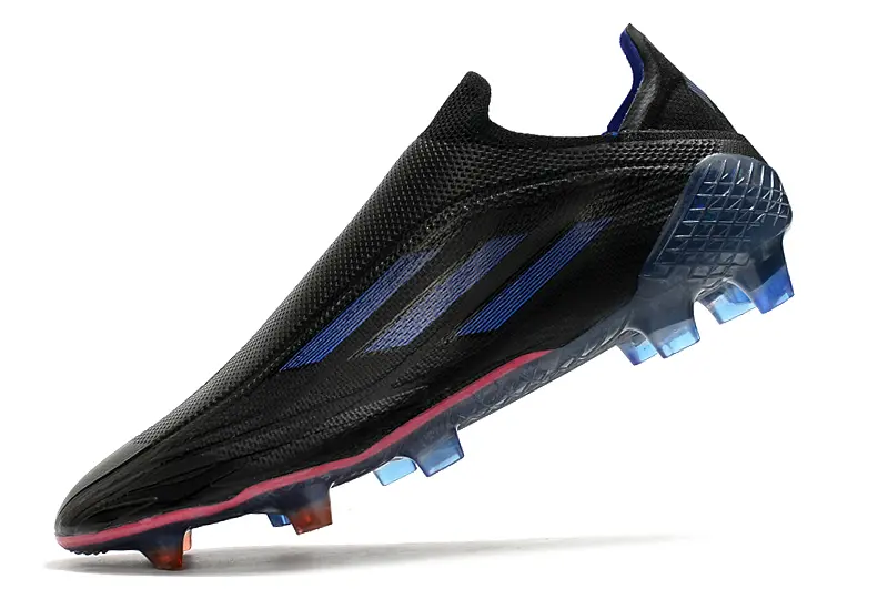 Adidas X Speedflow+ Laceless FG - Black/Midnight Blue/Crimson Red