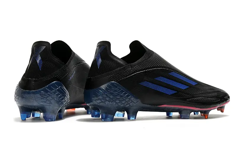 Adidas X Speedflow+ Laceless FG - Black/Midnight Blue/Crimson Red