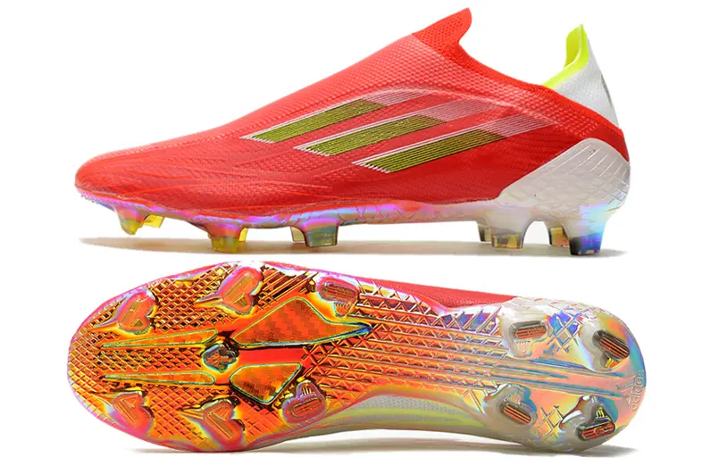 Adidas X Speedflow+ Laceless FG - Red/Vibrant Red/Electric Lime