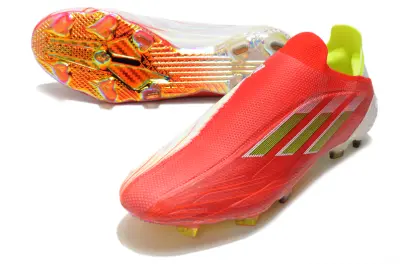 Adidas X Speedflow+ Laceless FG - Red/Vibrant Red/Electric Lime