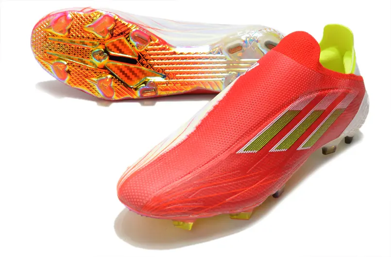 Adidas X Speedflow+ Laceless FG - Red/Vibrant Red/Electric Lime