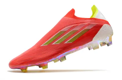 Adidas X Speedflow+ Laceless FG - Red/Vibrant Red/Electric Lime