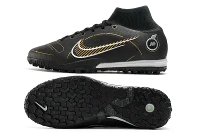 Nike Air Zoom Mercurial Superfly 9 Elite TF - Black/Golden Accent/White Details