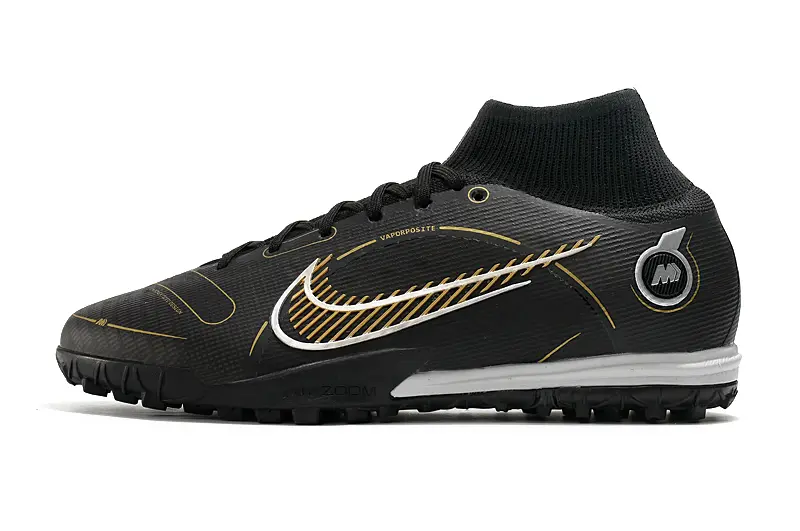 Nike Air Zoom Mercurial Superfly 9 Elite TF - Black/Golden Accent/White Details