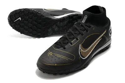 Nike Air Zoom Mercurial Superfly 9 Elite TF - Black/Golden Accent/White Details