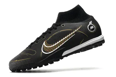 Nike Air Zoom Mercurial Superfly 9 Elite TF - Black/Golden Accent/White Details