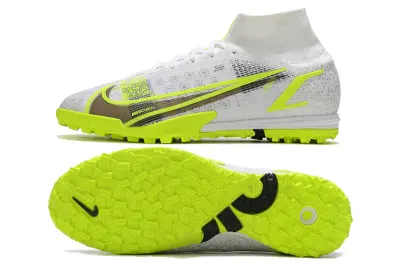 Nike Air Zoom Mercurial Superfly 9 Elite TF - White/Neon Yellow/Metallic Silver
