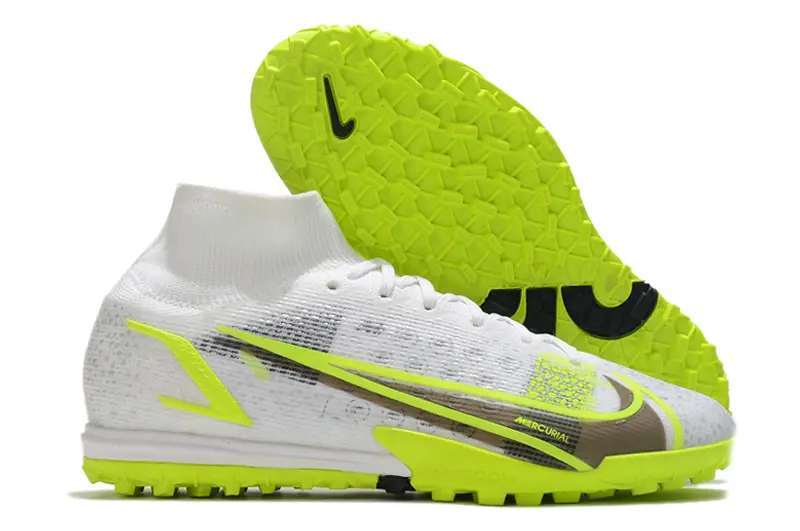 Nike Air Zoom Mercurial Superfly 9 Elite TF - White/Neon Yellow/Metallic Silver