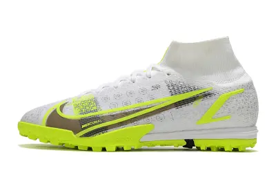 Nike Air Zoom Mercurial Superfly 9 Elite TF - White/Neon Yellow/Metallic Silver