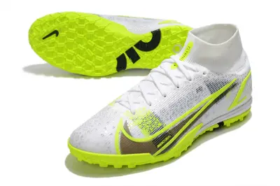 Nike Air Zoom Mercurial Superfly 9 Elite TF - White/Neon Yellow/Metallic Silver