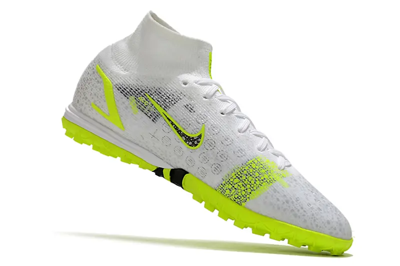 Nike Air Zoom Mercurial Superfly 9 Elite TF - White/Neon Yellow/Metallic Silver