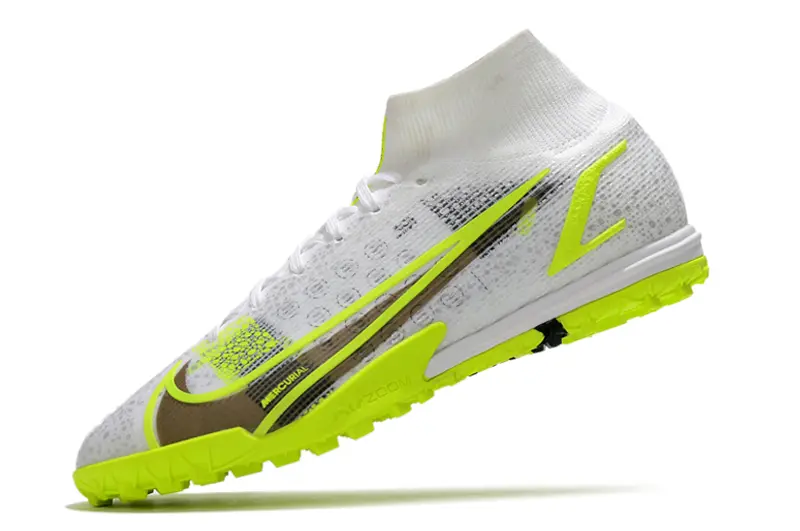 Nike Air Zoom Mercurial Superfly 9 Elite TF - White/Neon Yellow/Metallic Silver