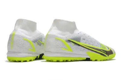 Nike Air Zoom Mercurial Superfly 9 Elite TF - White/Neon Yellow/Metallic Silver