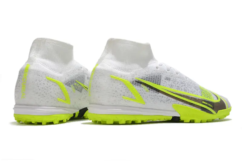Nike Air Zoom Mercurial Superfly 9 Elite TF - White/Neon Yellow/Metallic Silver