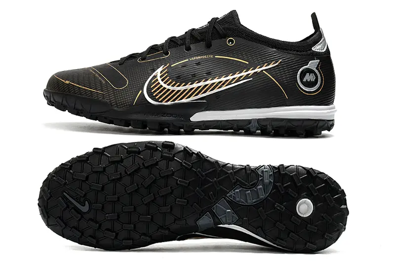 Nike Mercurial Vapor 14 Elite TF - Black/Metallic Gold/White