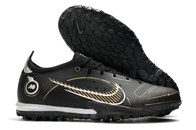 Nike Mercurial Vapor 14 Elite TF - Black/Metallic Gold/White