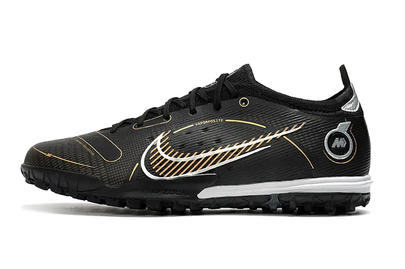 Nike Mercurial Vapor 14 Elite TF - Black/Metallic Gold/White